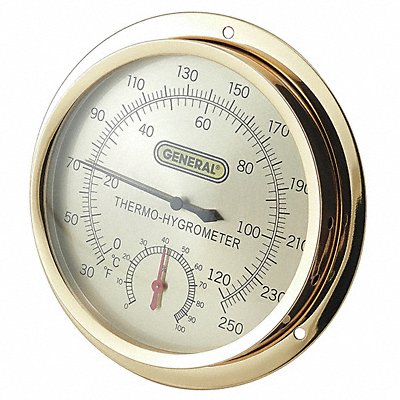 GRAINGER 49T438 Analog Thermometer 30 to 250 Degree F