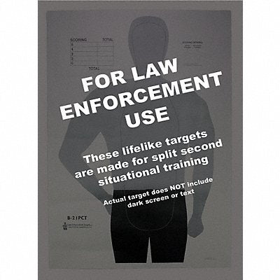 ACTION TARGET B21PCT100 Kentucky/IRS Silhouette Target PK100