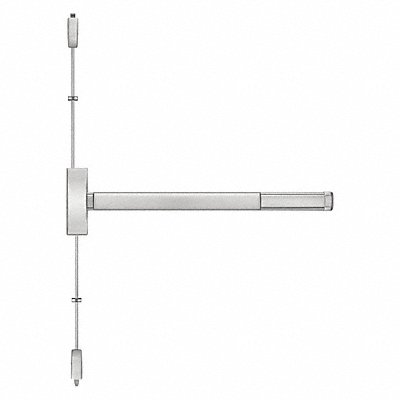 PRECISION 3R0FL2201LBRLHRB630 Rim Exit Device Satin SS 48 Door W