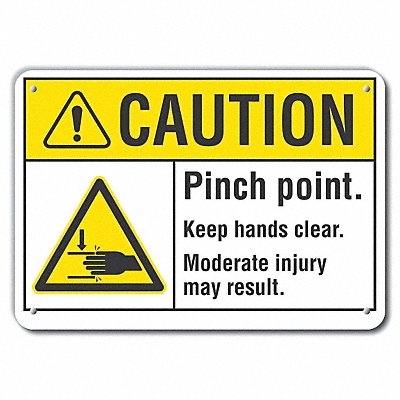 LYLE LCU30001NP10x7 Caution Sign 7 inx10 in Plastic