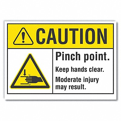 LYLE LCU30001ED14x10 Caution Sign 10inx14in Non-PVC Polymer