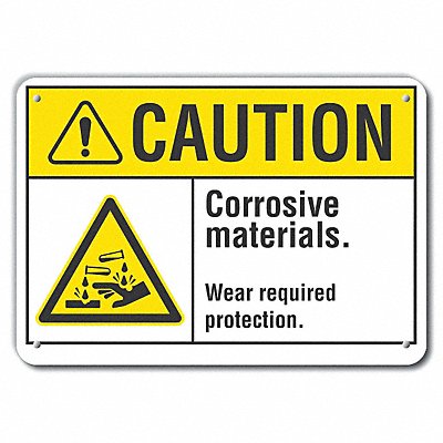 LYLE LCU30002NP10x7 Caution Sign 7 in x 10 in Plastic