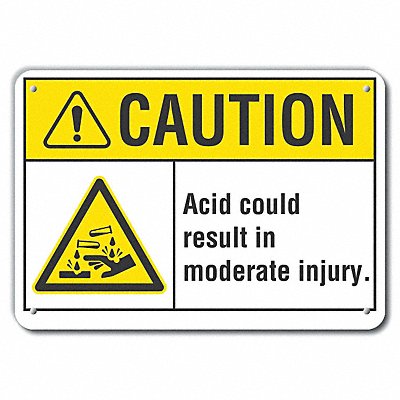 LYLE LCU30003NP14x10 Caution Sign 10 in x 14 in Plastic
