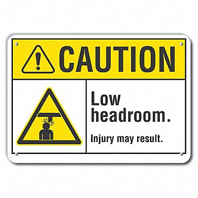 LYLE LCU30005RA10x7 Caution Sign 7 in x 10 in Aluminum