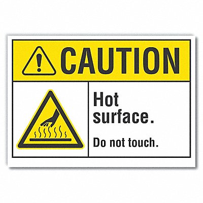 LYLE LCU30009ED10x7 Caution Sign 7inx10in Non-PVC Polymer
