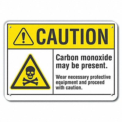 LYLE LCU30011NP14x10 Caution Sign 10 in x 14 in Plastic