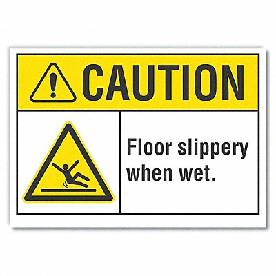 LYLE LCU30020ED10x7 Caution Sign 7inx10in Non-PVC Polymer