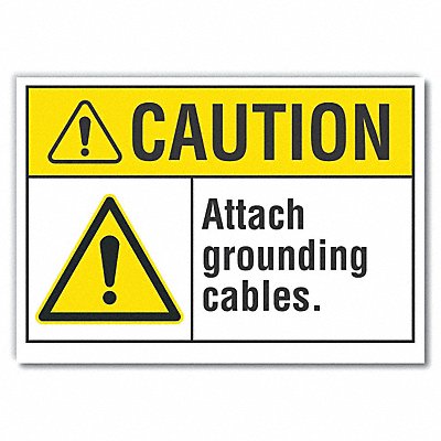 LYLE LCU30036ED10x7 Caution Sign 7inx10in Non-PVC Polymer