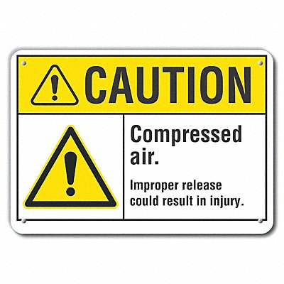 LYLE LCU30037NP14x10 Caution Sign 10 in x 14 in Plastic