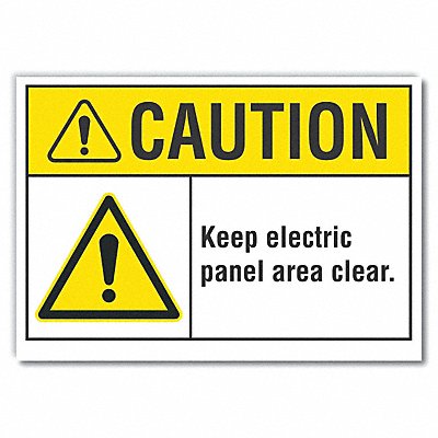 LYLE LCU30040ED14x10 Caution Sign 10inx14in Non-PVC Polymer