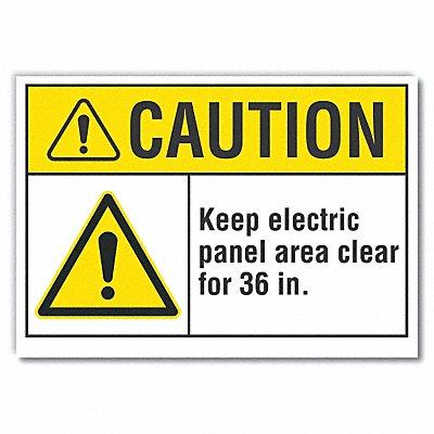 LYLE LCU30041ED10x7 Caution Sign 7inx10in Non-PVC Polymer