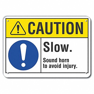 LYLE LCU30049RA10x7 Rflct Lift Truck Trfc Caution Sign 7x10in