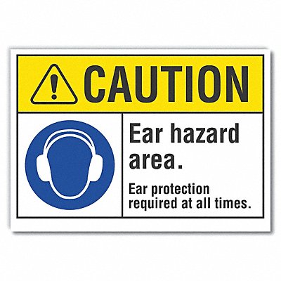 LYLE LCU30052ED10x7 Caution Sign 7inx10in Non-PVC Polymer