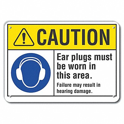 LYLE LCU30054NP14x10 Caution Sign 10 inx14 in Plastic
