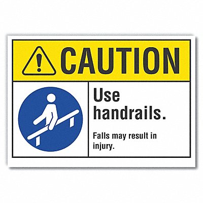 LYLE LCU30065ED14x10 Caution Sign 10inx14in Non-PVC Polymer