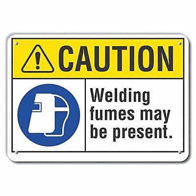LYLE LCU30070NP10x7 Caution Sign 7 in x 10 in Plastic