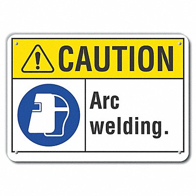 LYLE LCU30071RA10x7 Caution Sign 7 in x 10 in Aluminum