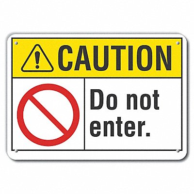 LYLE LCU30072NP14x10 Caution Sign 10 inx14 in Plastic
