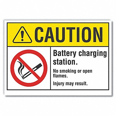 LYLE LCU30073ED14x10 Caution Sign 10inx14in Non-PVC Polymer