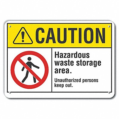 LYLE LCU30078NP10x7 Caution Sign 7 inx10 in Plastic