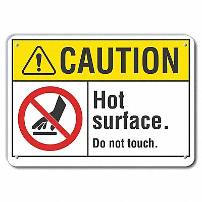 LYLE LCU30083NP14x10 Caution Sign 10 in x 14 in Plastic