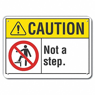 LYLE LCU30085NP14x10 Caution Sign 10 in x 14 in Plastic