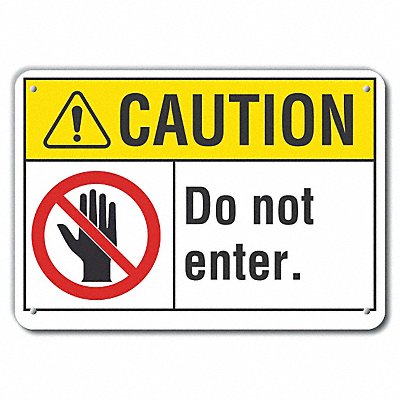 LYLE LCU30088RA10x7 Caution Sign 7 in x 10 in Aluminum