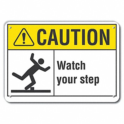 LYLE LCU30097NP10x7 Caution Sign 7 inx10 in Plastic