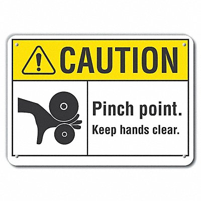 LYLE LCU30106RA10x7 Caution Sign 7 in x 10 in Aluminum