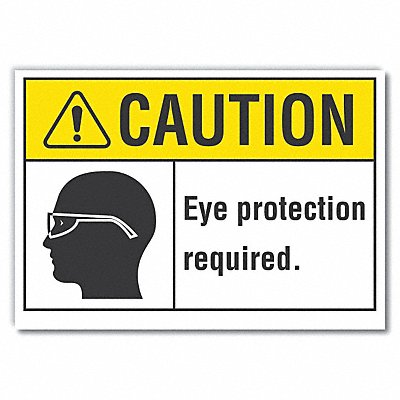 LYLE LCU30110ED10x7 Caution Sign 7inx10in Non-PVC Polymer