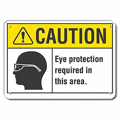 LYLE LCU30111NP10x7 Caution Sign 7 in x 10 in Plastic