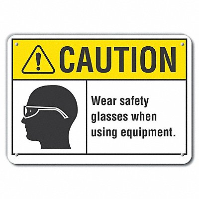 LYLE LCU30112NP14x10 Caution Sign 10 in x 14 in Plastic