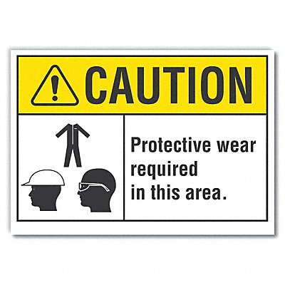 LYLE LCU30113ED10x7 Caution Sign 7in x 10in Non-PVC Polymer