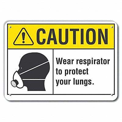 LYLE LCU30117NP14x10 Caution Sign 10 in x 14 in Plastic