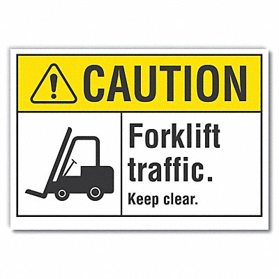 LYLE LCU30119ED14x10 Caution Sign 10inx14in Non-PVC Polymer