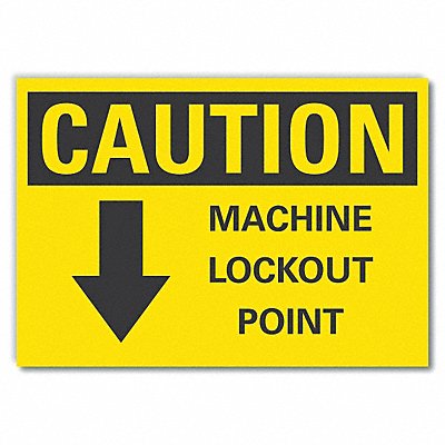 LYLE LCU30121RD10x7 Lockout Tagout Caution Reflective Label 7x10in