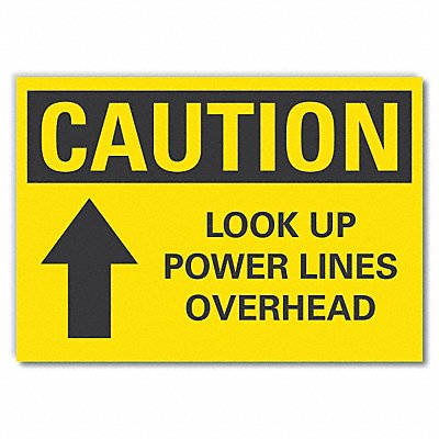 LYLE LCU30122ED10x7 Caution Sign 7inx10in Non-PVC Polymer