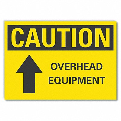 LYLE LCU30123RD10x7 Overhead Hazard Caution Reflective Label 7x10in