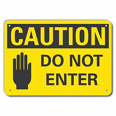 LYLE LCU30125NP14x10 Caution Sign 10 inx14 in Plastic
