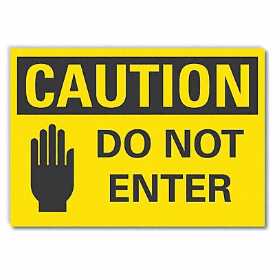 LYLE LCU30125RD5x35 Exit Entrance Caution Reflective Label 3.5x5in