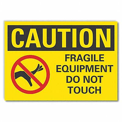 LYLE LCU30126RD10x7 Mach Operation Caution Reflective Label 7x10in