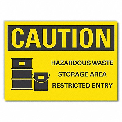 LYLE LCU30129ED10x7 Caution Sign 7inx10in Non-PVC Polymer