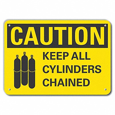 LYLE LCU30130RA10x7 Caution Sign 7 in x 10 in Aluminum