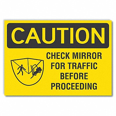 LYLE LCU30135RD14x10 Lift Truck Caution Reflective Label 10inx14in