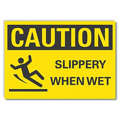 LYLE LCU30141ED10x7 Caution Sign 7in x 10in Non-PVC Polymer