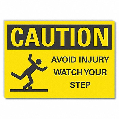 LYLE LCU30144ED10x7 Caution Sign 7inx10in Non-PVC Polymer