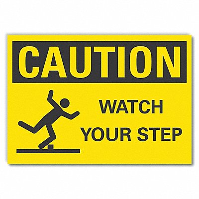 LYLE LCU30145ED10x7 Caution Sign 7inx10in Non-PVC Polymer