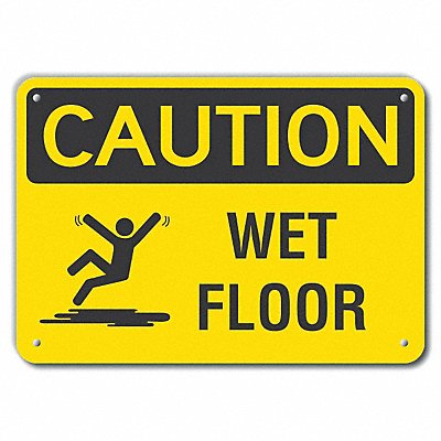 LYLE LCU30146NP14x10 Caution Sign 10 in x 14 in Plastic