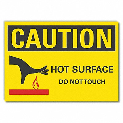 LYLE LCU30147ED14x10 Caution Sign 10inx14in Non-PVC Polymer