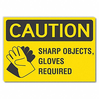 LYLE LCU30150ED14x10 Caution Sign 10inx14in Non-PVC Polymer